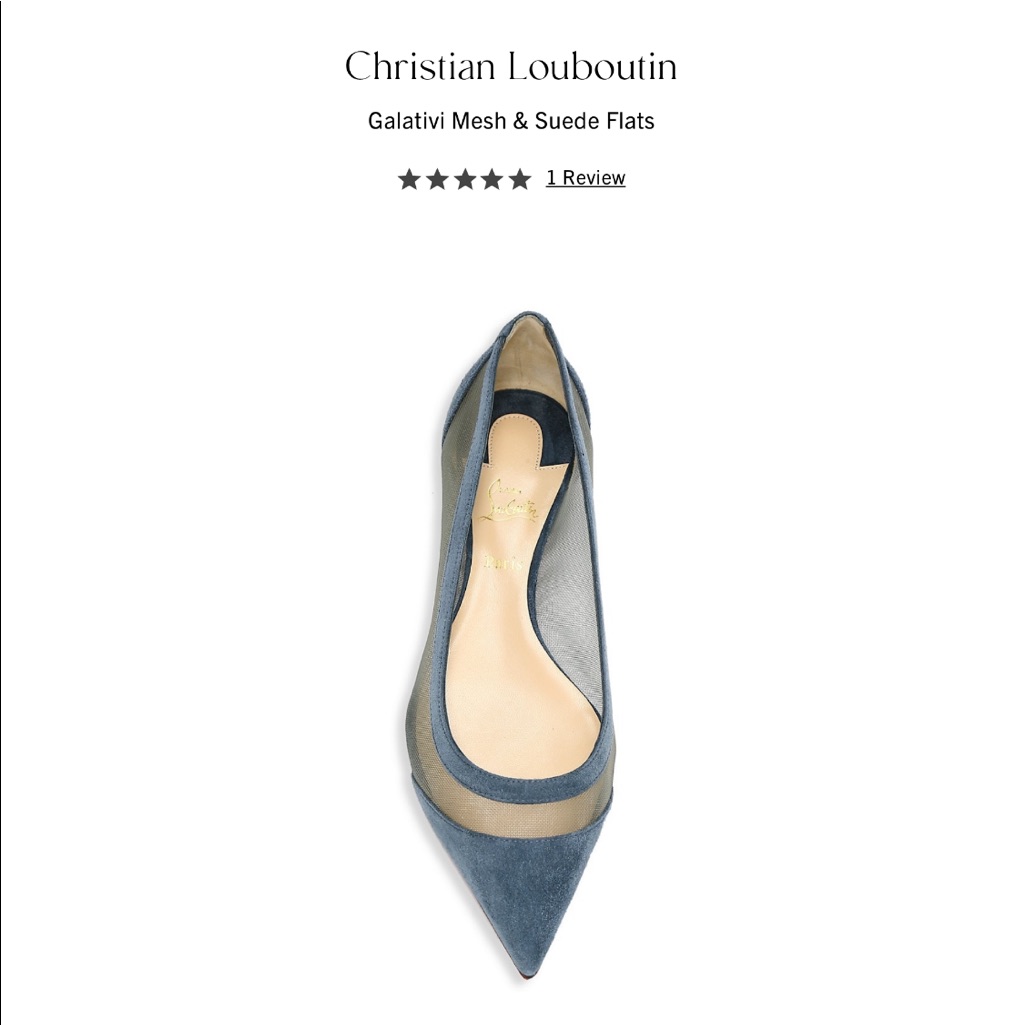 Christian Louboutin Galativi Mesh & Suede Flats